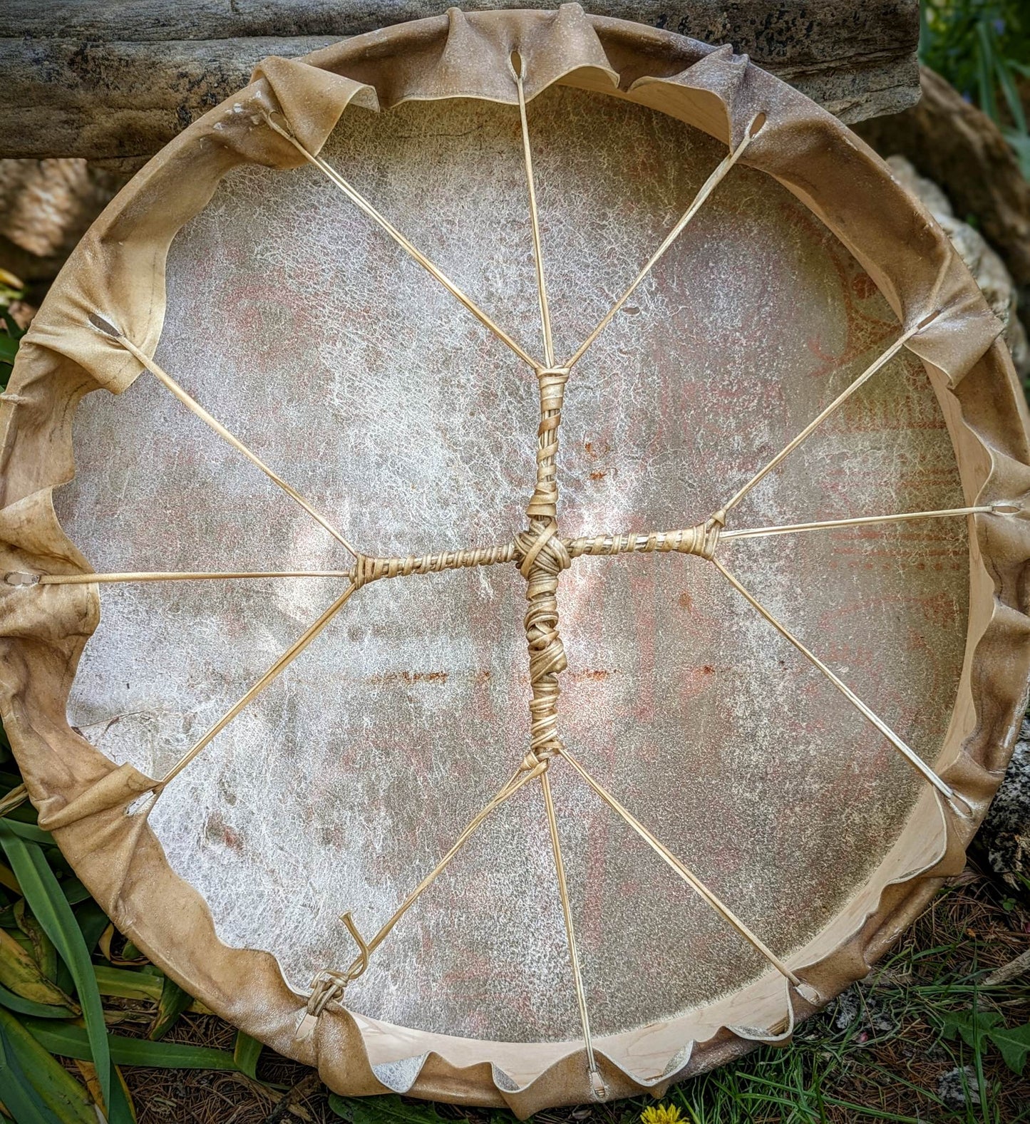 20 Inch Elk Hide on Maple Frame Hand Painted Drum