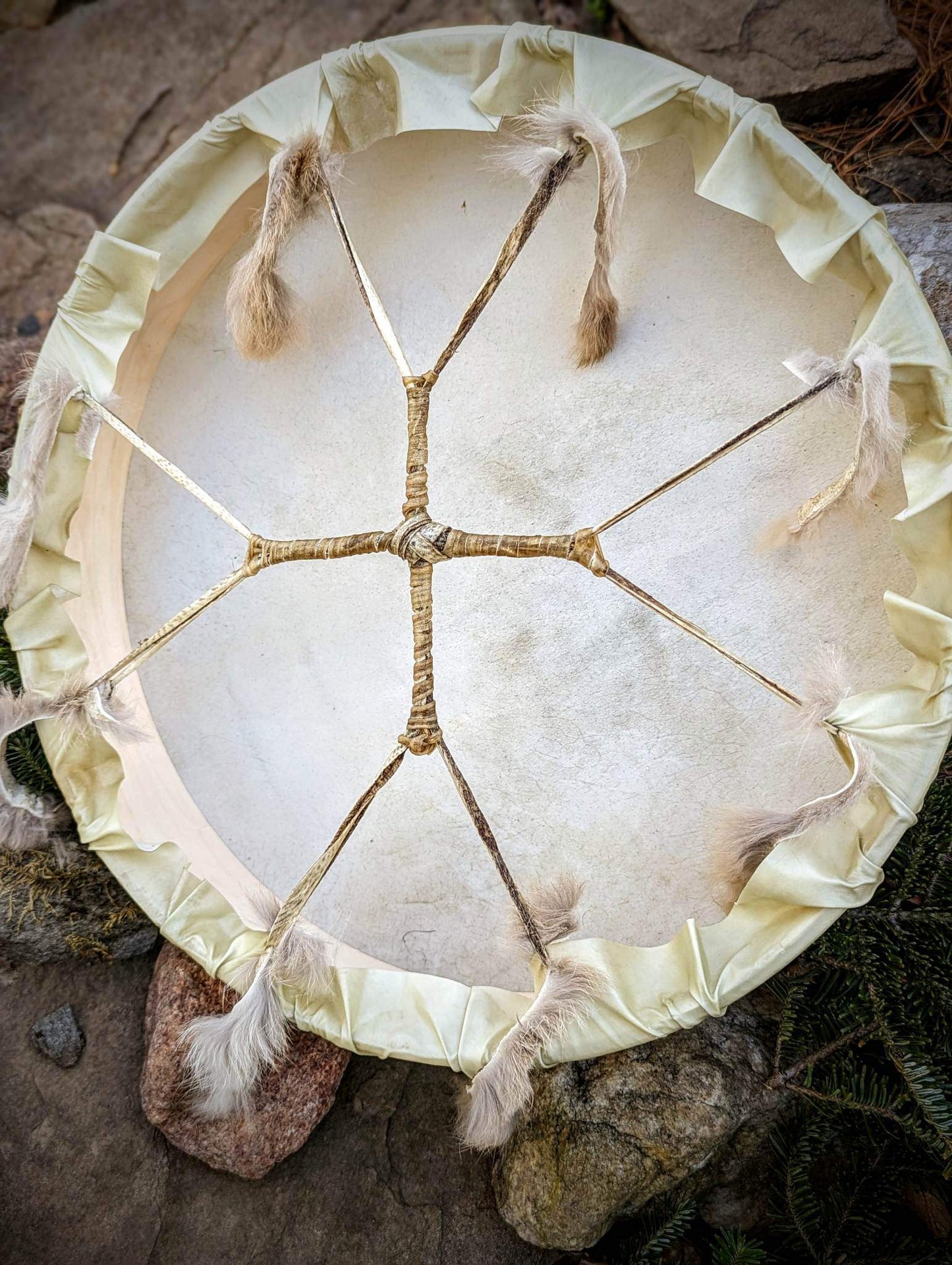 Reindeer Drum With Leg and Hoof Beater And Rattle