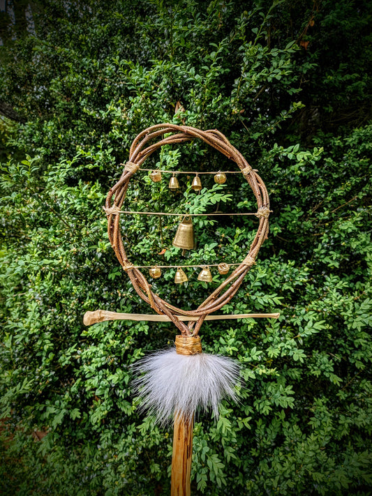 Valdyrbjalla "Wolf Bell" Shaman Warding Bells Protection Staff