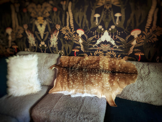 Premium Top Grade XL Genuine Axis Deer Hides | Spotted Deer Hide | Premium Tanned | Axis Deer Pelt