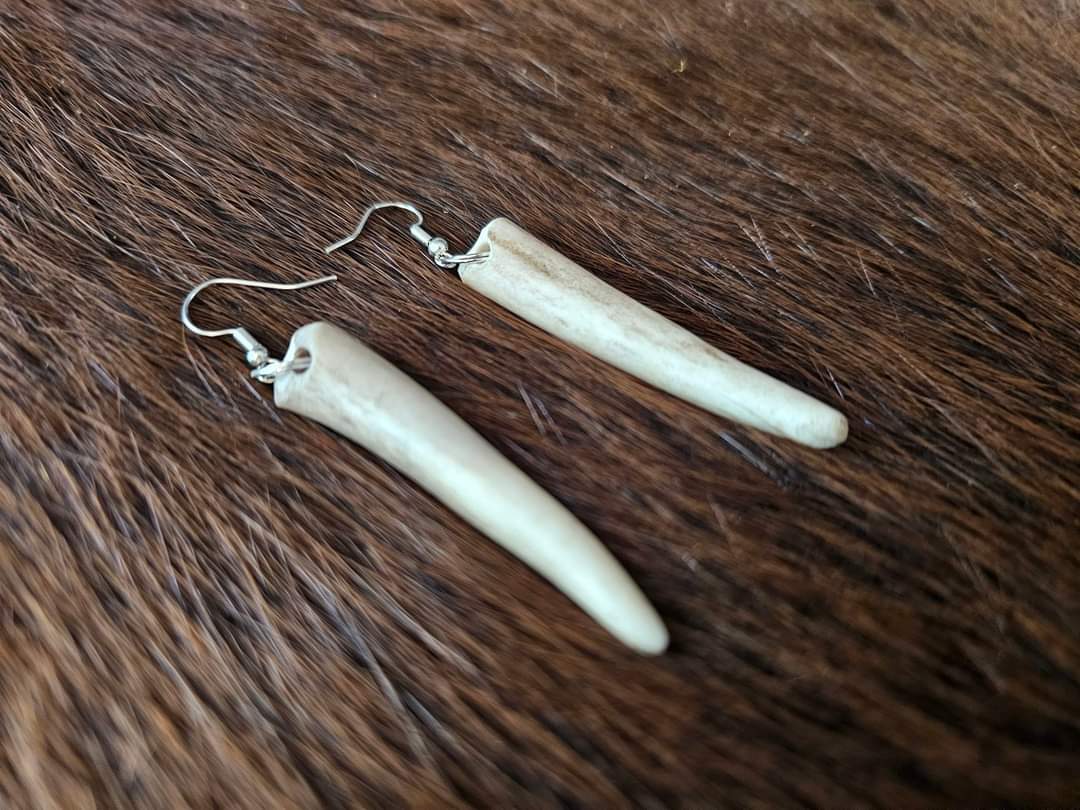 Elk Antler Tip Earrings