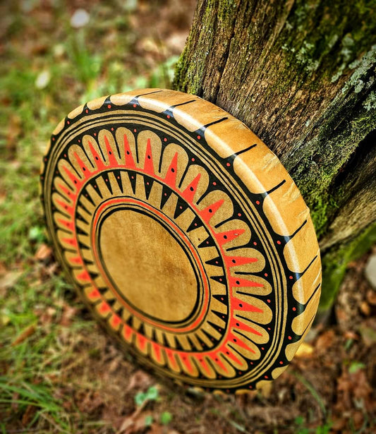 20" Hand Painted Horse Hide Drum