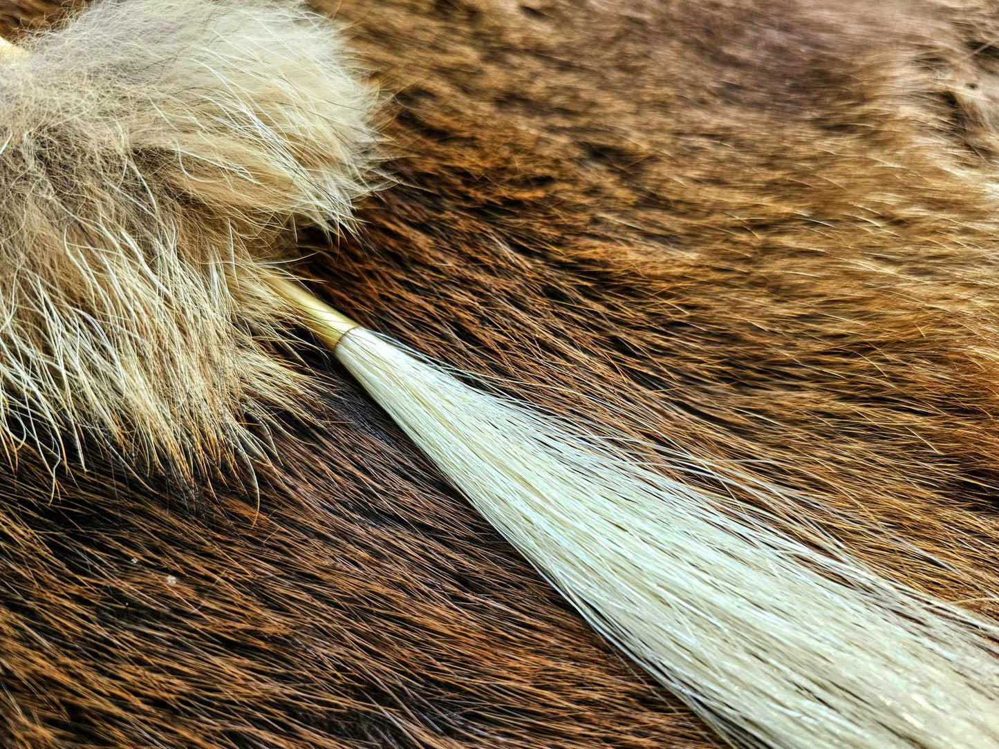 Good Harvest Snake Shape Bear Hide Rattle With Horse Hair and Coyote Fur