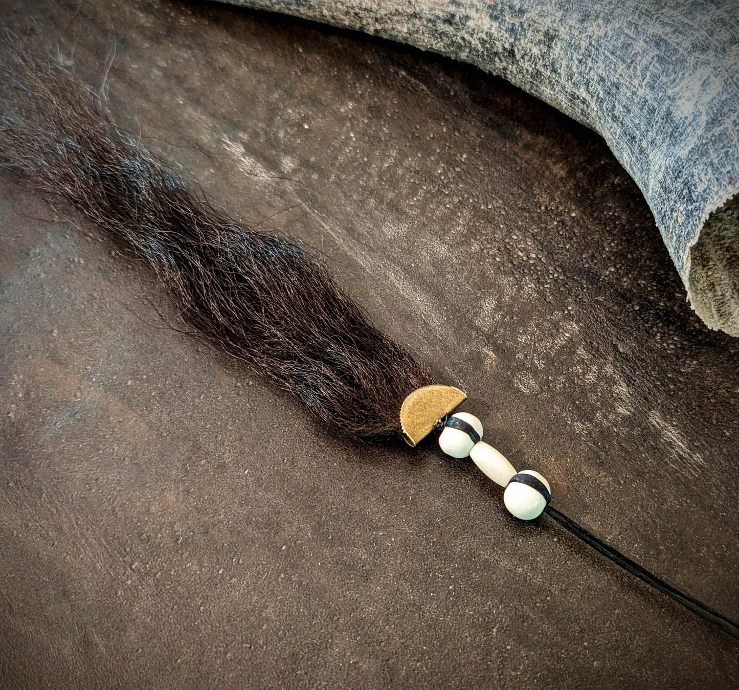 Bison Hair and Cattle Bone Ritual Talisman