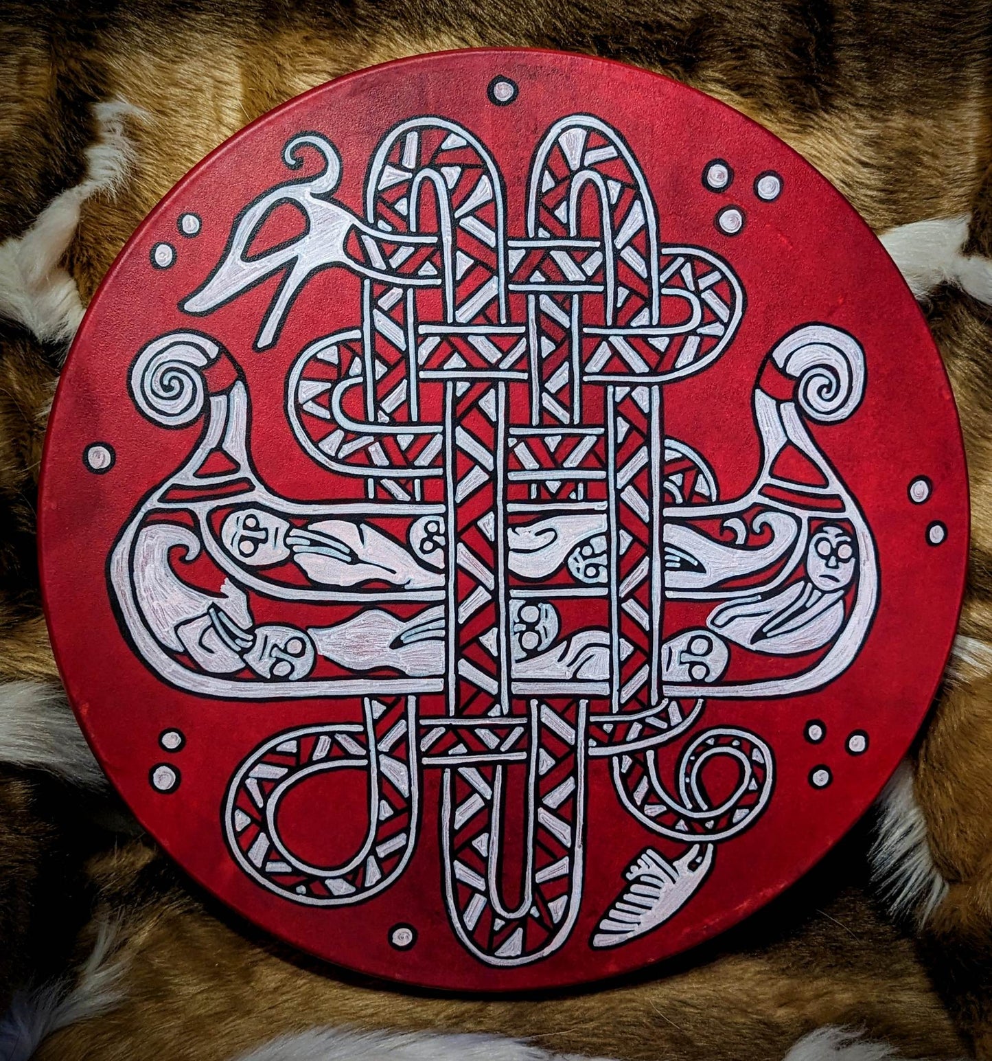 18 Inch Red Deer Hide Drum | Lost Seafarer "Not Coming Home"