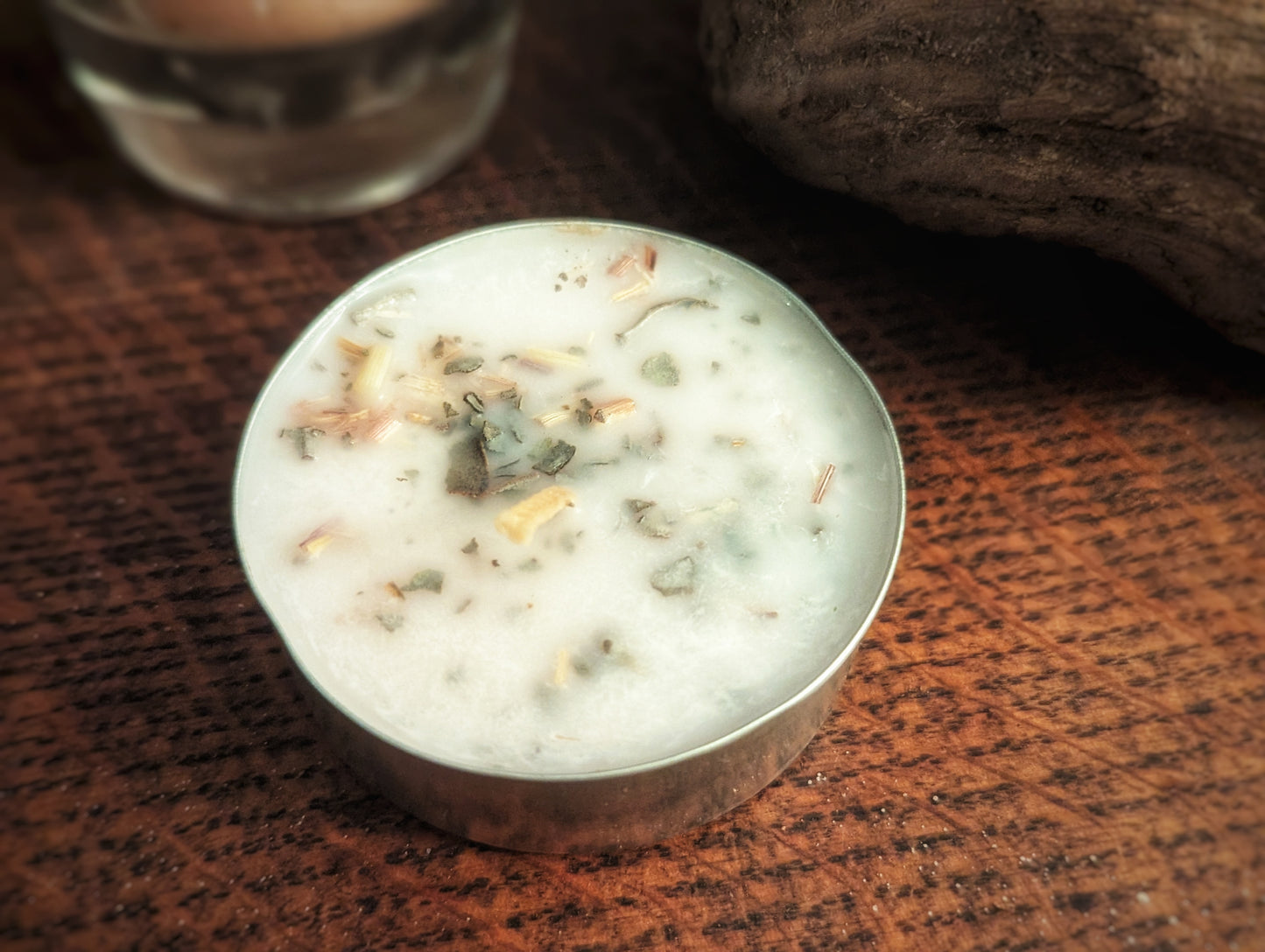 Gift Box | Sage Sweetgrass Smudging Candle with Reusable Cedar Candleholder | Up To 10 Hour Burn Time