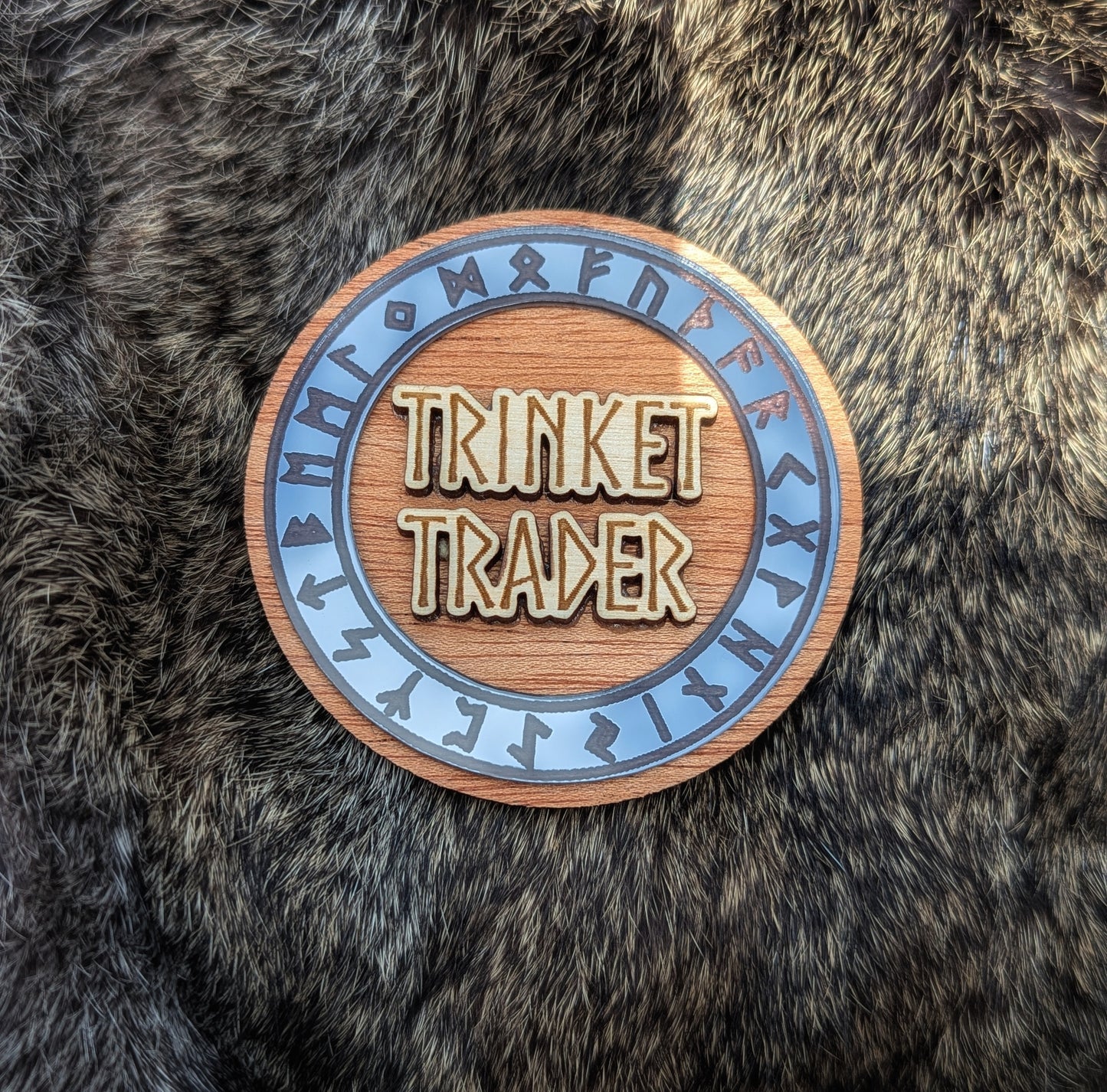 Runic Trinket Trader Badge | Viking Trinket Trader | Renfest Pin