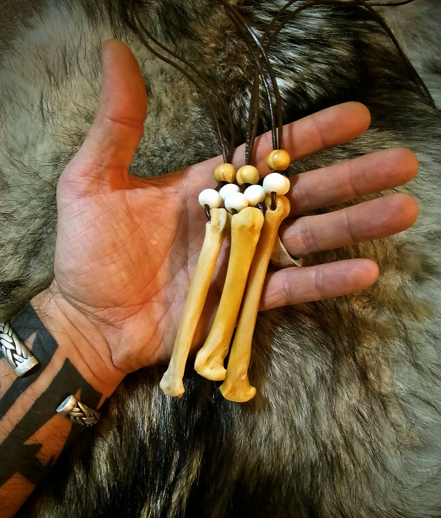 Wolf Bone Talisman Necklace