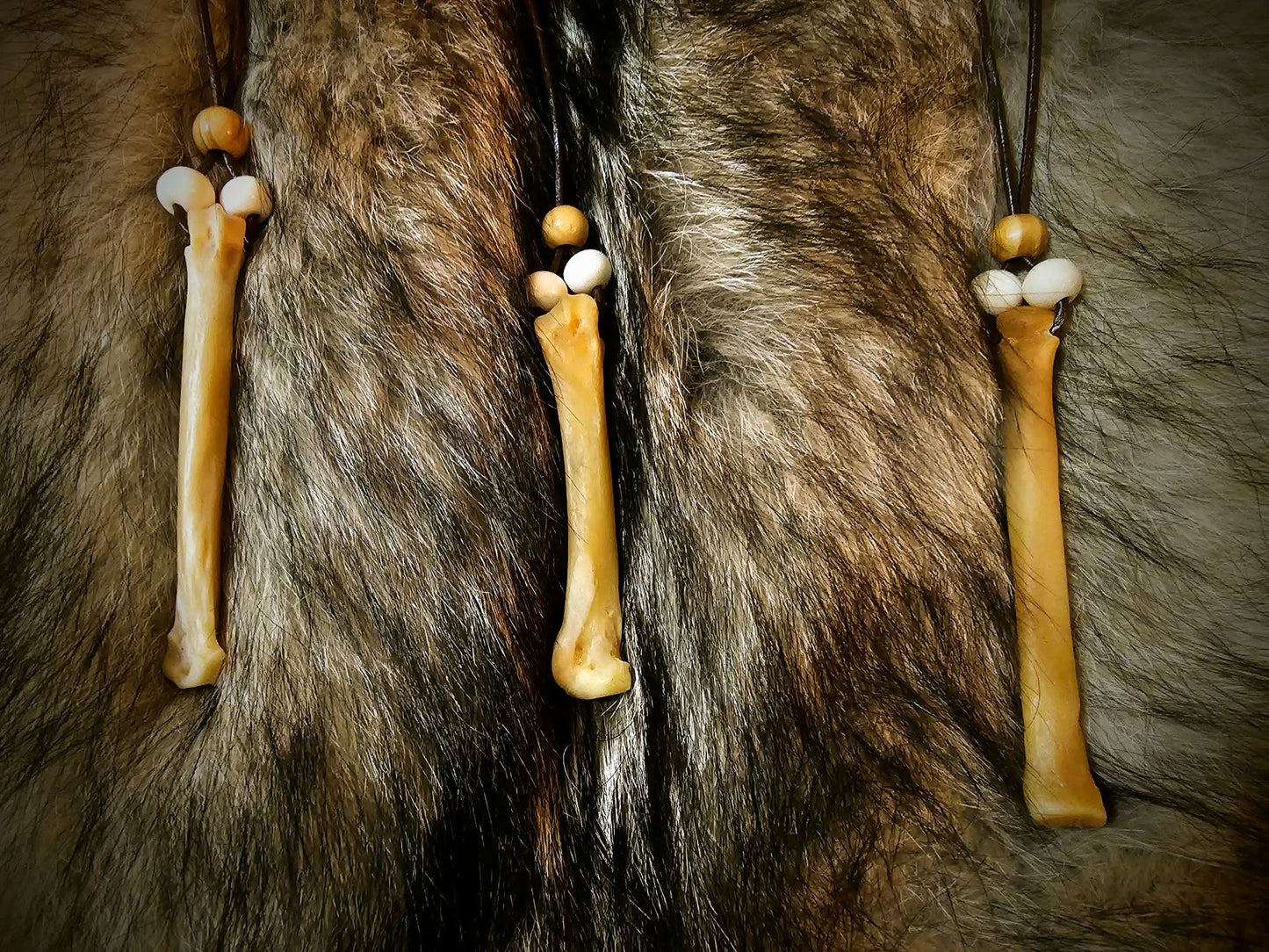 Wolf Bone Talisman Necklace