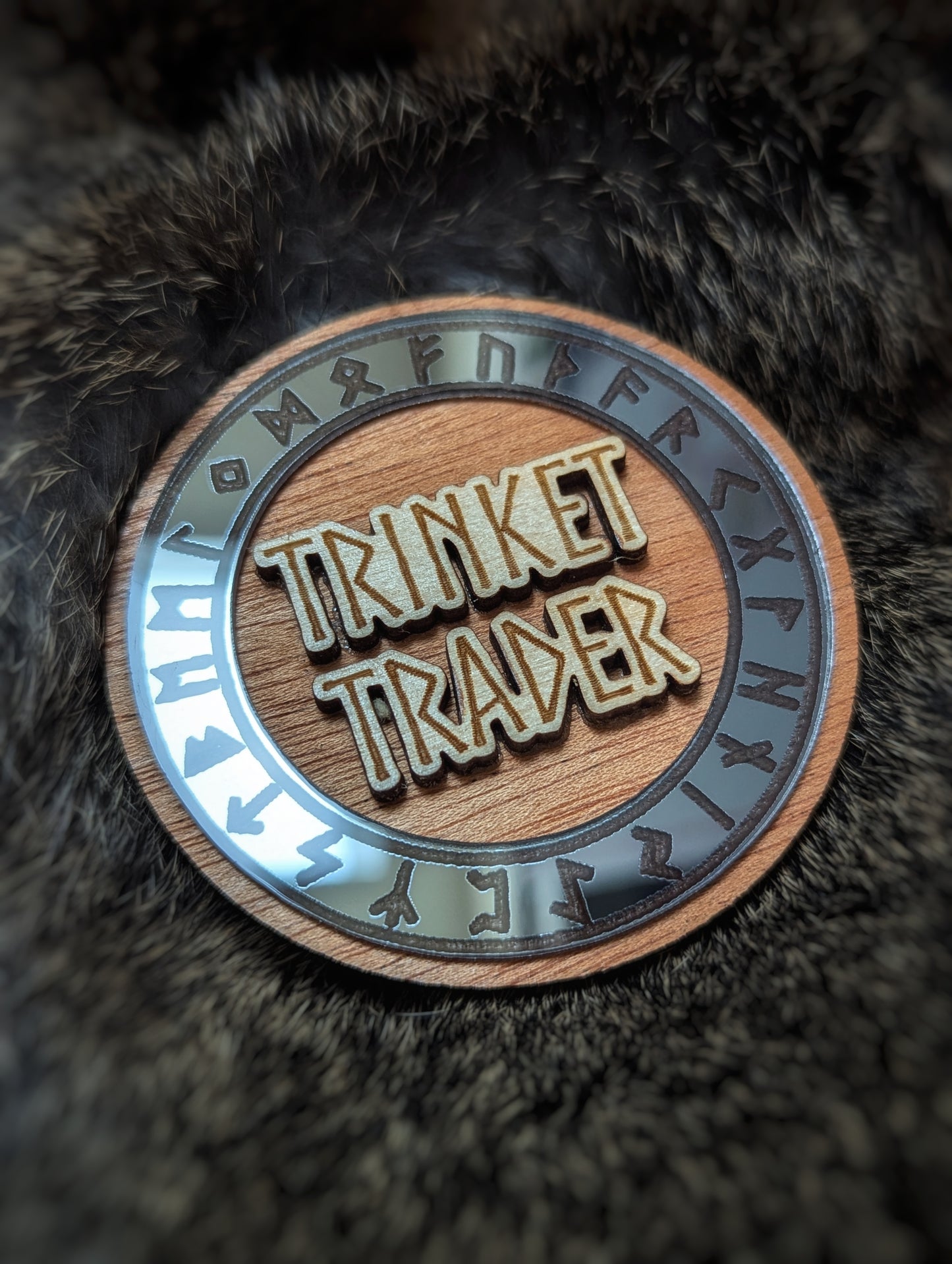 Runic Trinket Trader Badge | Viking Trinket Trader | Renfest Pin