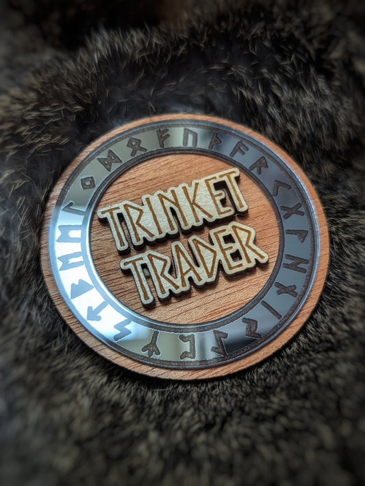 Runic Trinket Trader Badge | Viking Trinket Trader | Renfest Pin