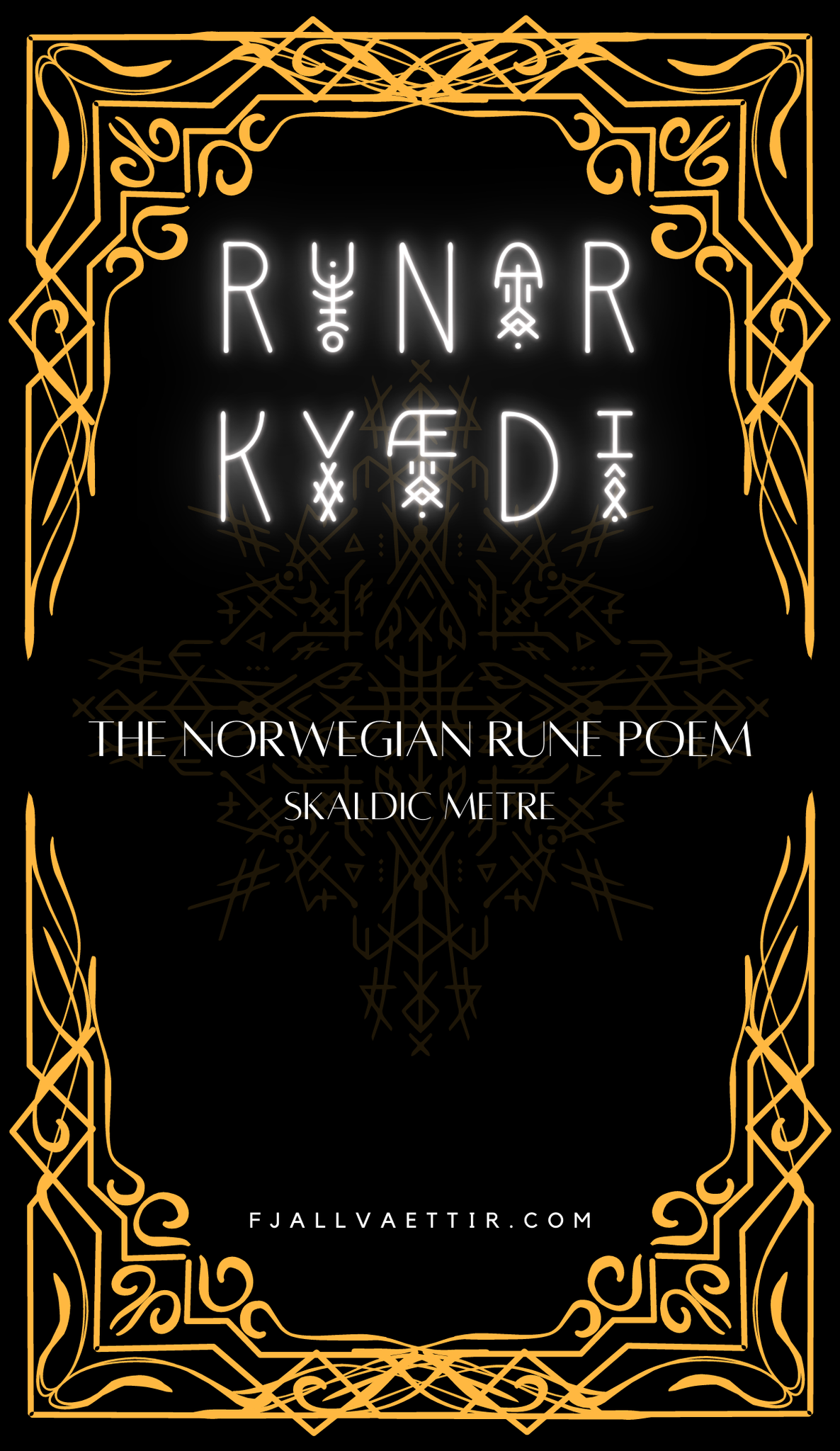 Runar Kvaedi - The Norwegian Rune Poem Cards - Younger Futhark Rune Poetry