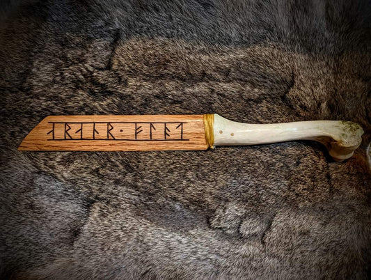 Cermonial Oak & Deer Bone Ritual Gift Seax