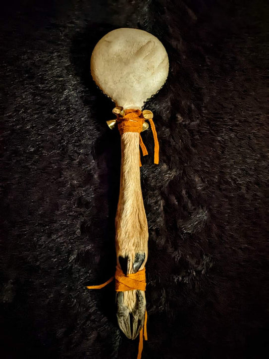 Deer Leg Handled Shaman Rattle