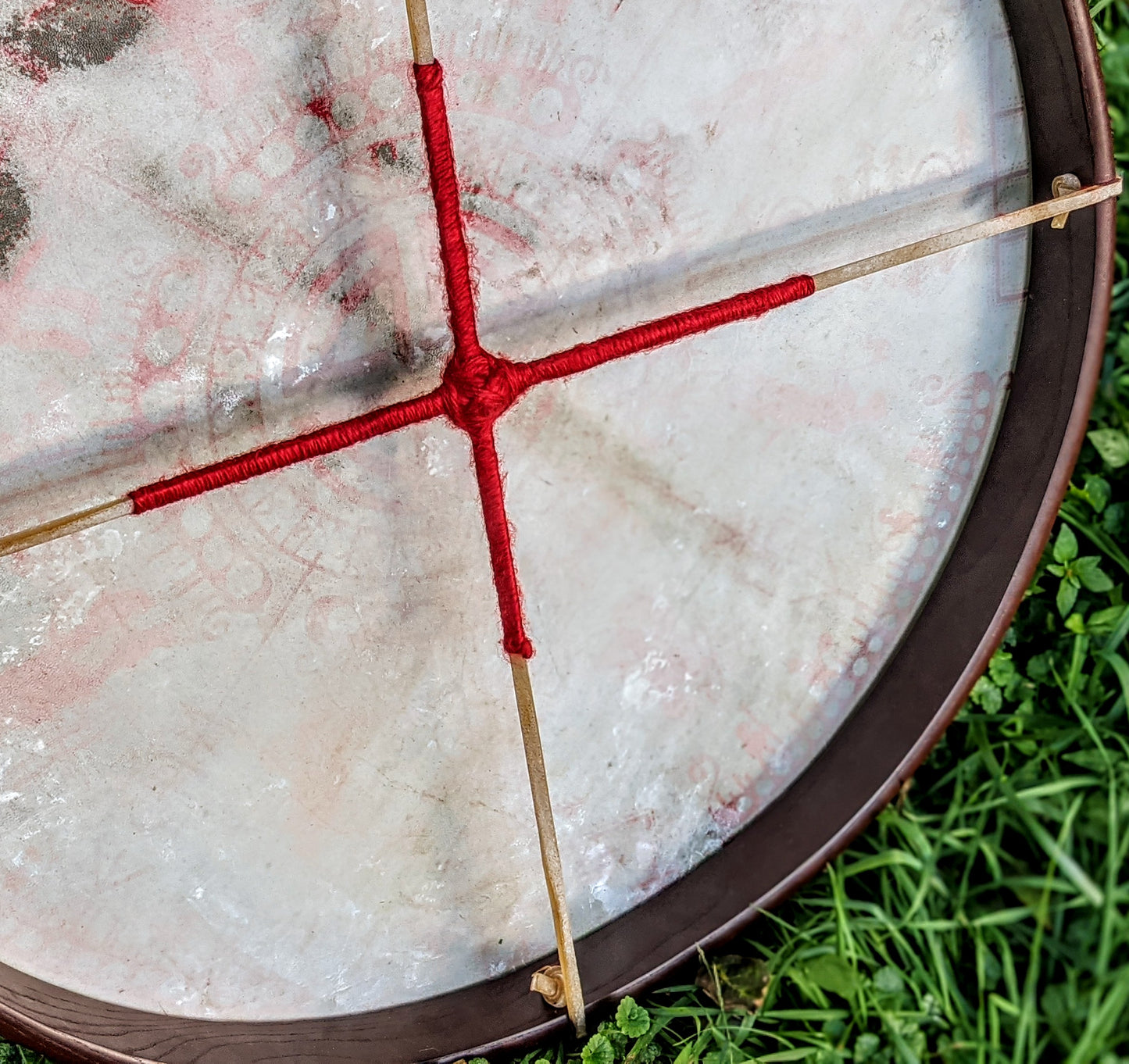 Nine Journeys Big 30" Goat Hide Shaman Drum Hand Painted Norse Pagan Heathen Asatru