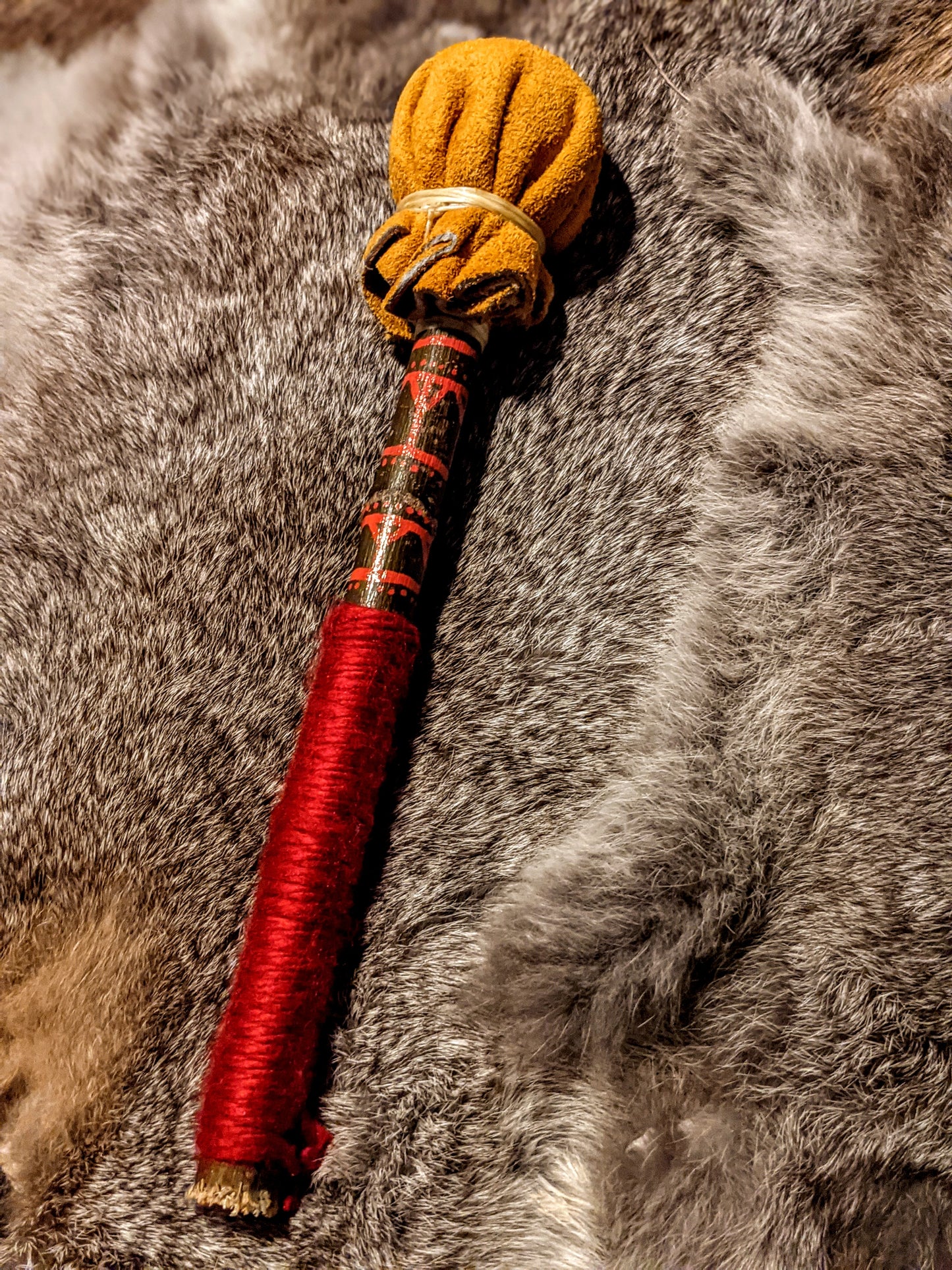 Elk Hide "Orkastafir" 10" Hand Painted Shaman Drum | Original Galdrastafir | Strength Power Protection