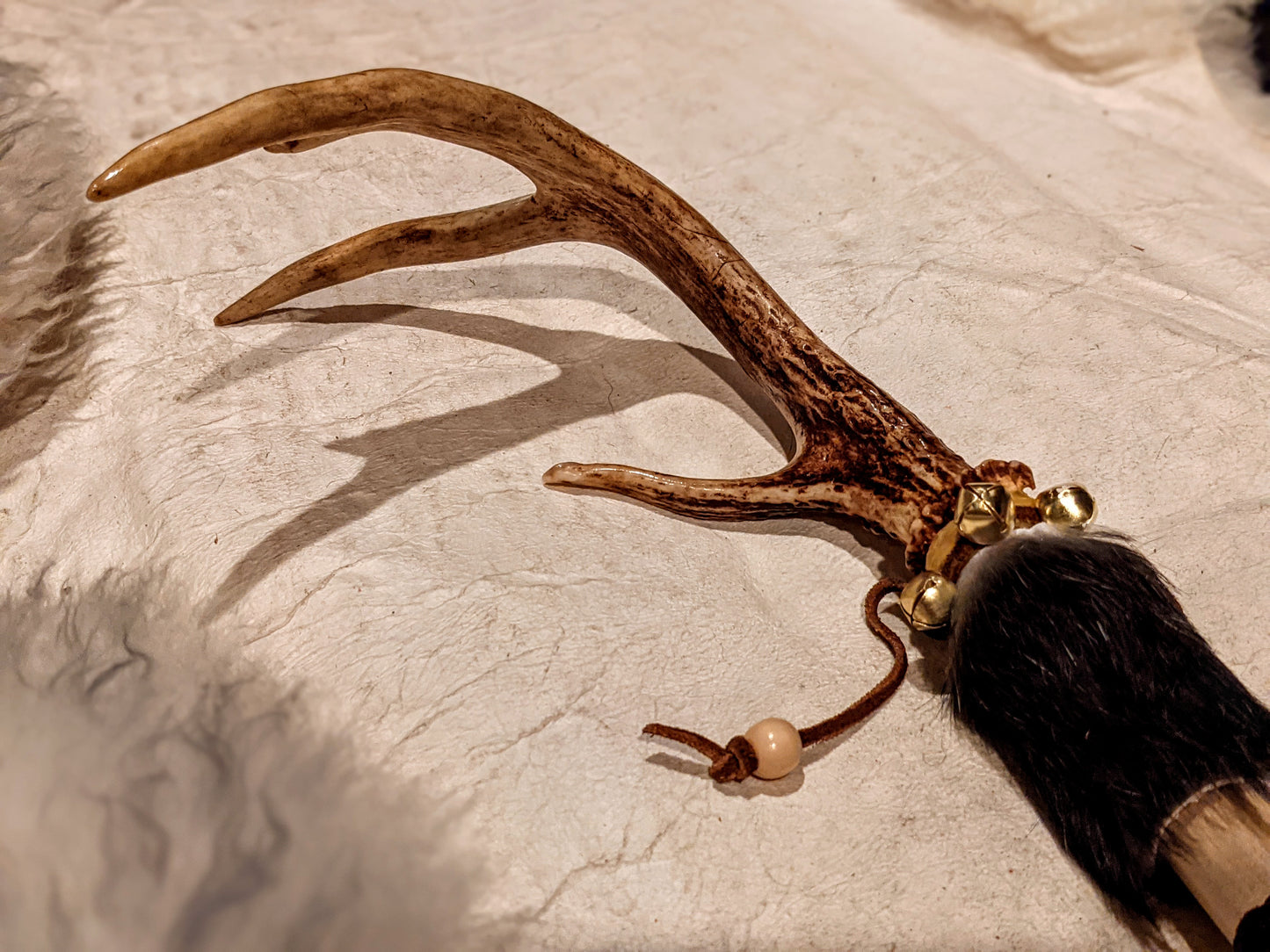 Hægrifótr Deer Antler Deer Leg Hoof Rune Shaman Staff Talking Stick Ceremonial Norse Pagan Staff