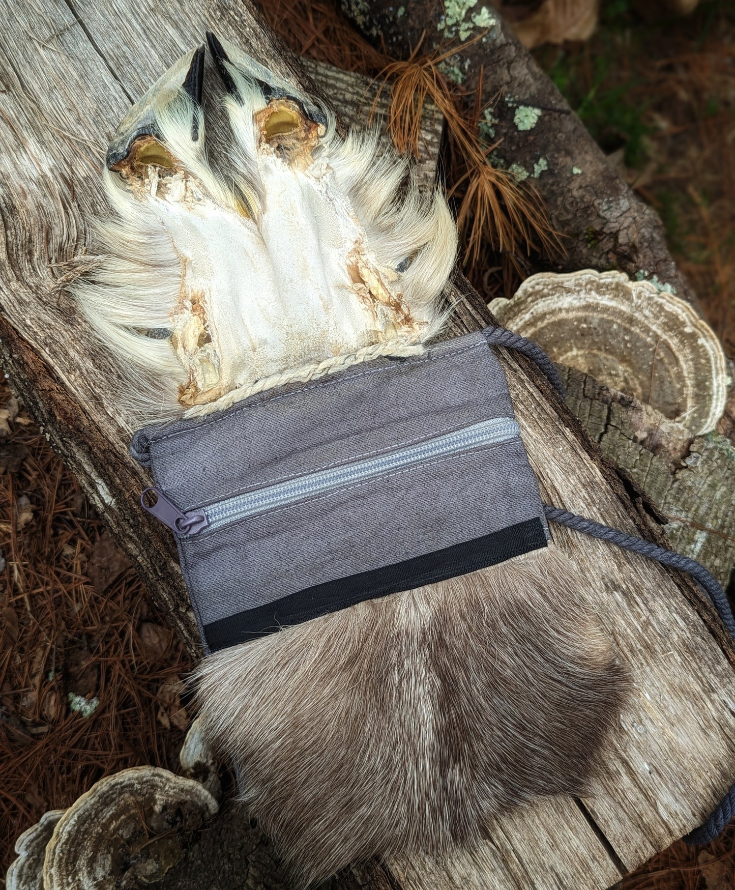 Reindeer Leg and Hoof Zippered Pouch