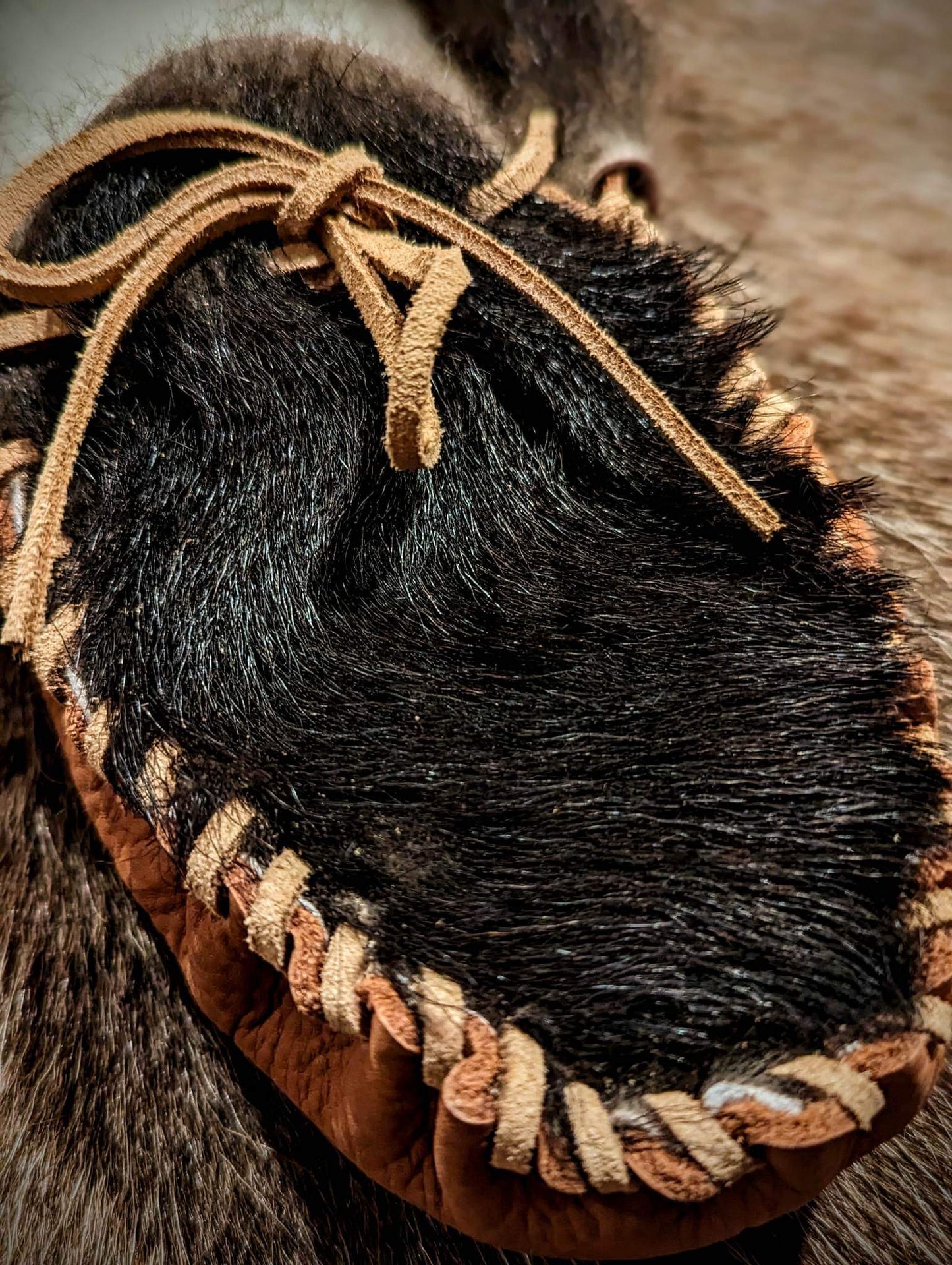 Leather Goat Hide and Sheepskin Slipper