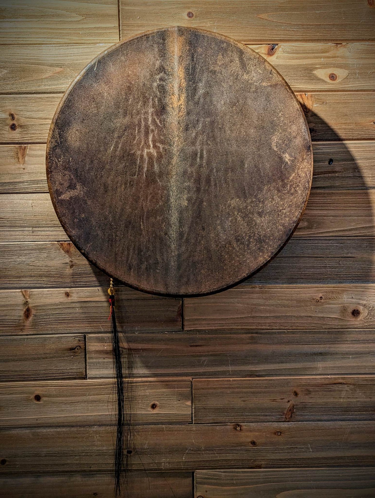 "Right Path" 18 Inch Horse Hide Horse Tail Drum
