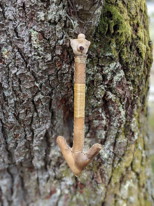 Tiwaz / Arrow Elk Hide & Elk Bone Rattle | Shaman Rattle