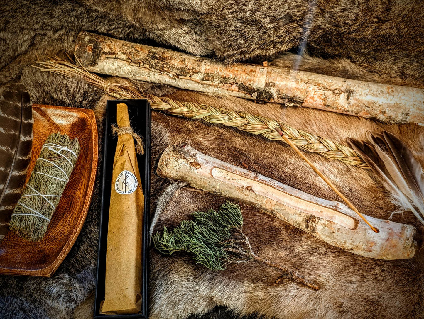 Cedar Sweetgrass Ritual Incense | Spiritual Purification, Grounding