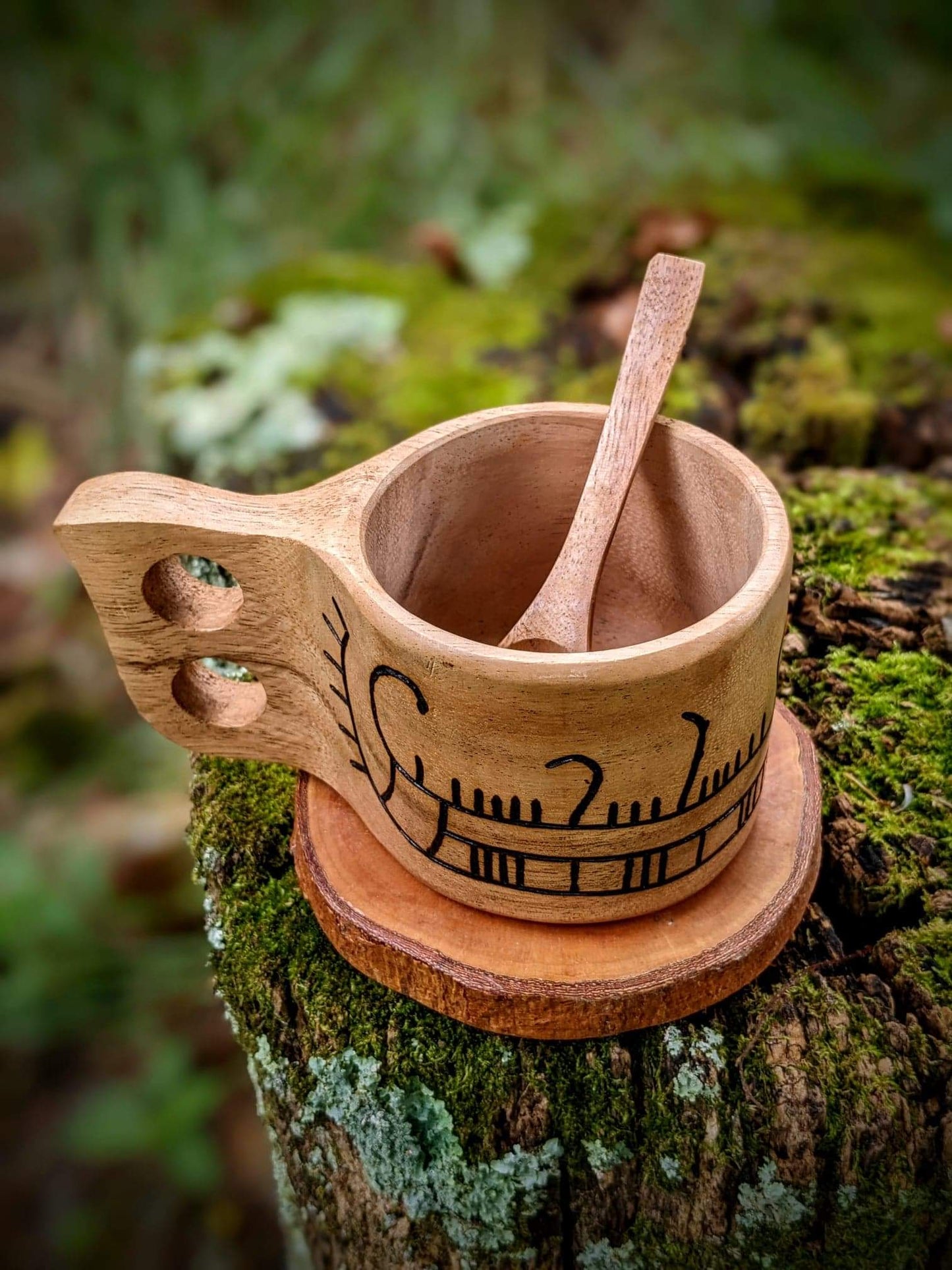 Drakkar Wood Kuksa Gift Set | Coaster | Spoon