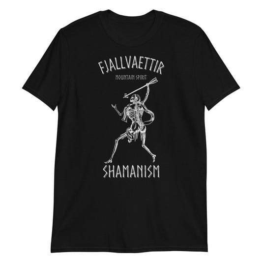 Fjallvaettir Hunter Skeleton Short-Sleeve Unisex T-Shirt Mountain Spirit Shamanism