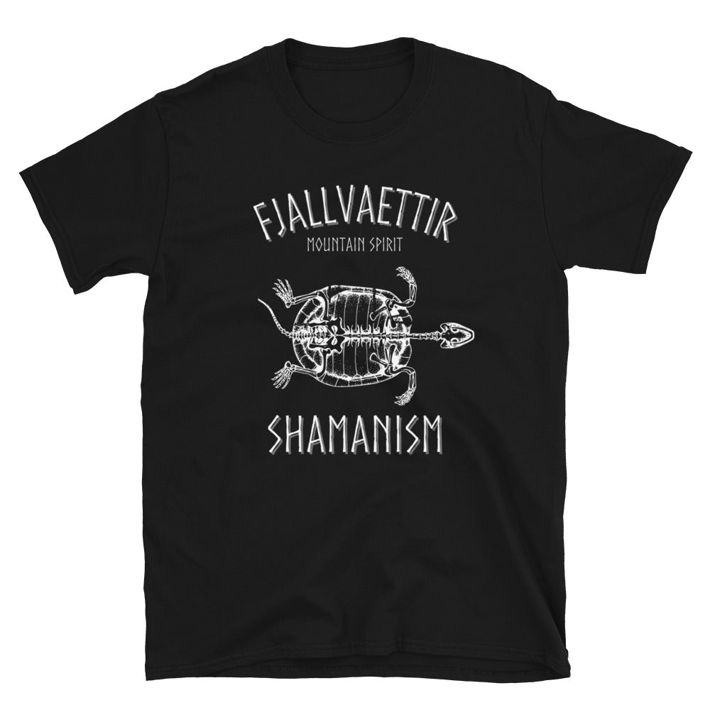 Fjallvaettir Turtle Skeleton Short-Sleeve Unisex T-Shirt Mountain Spirit Shamanism