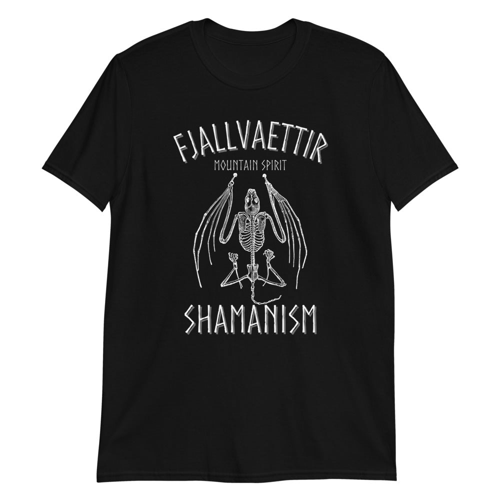 Fjallvaettir Bat Skeleton Short-Sleeve Unisex T-Shirt Mountain Spirit Shamanism